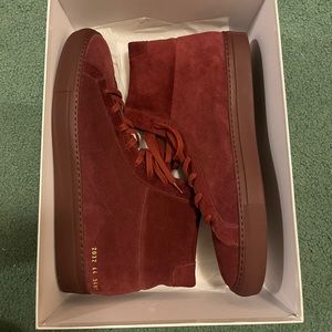 Men’s Common Projects Original Men’s Achilles Suede High-Top Sneakers Size 12